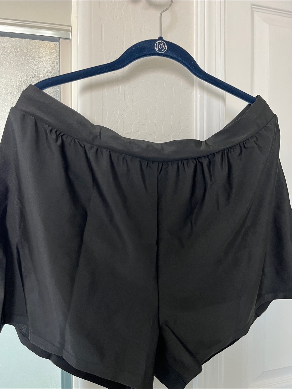 Women’s Swim Suit with Orange Sunset Palm Top and Black Bottoms - 2-Piece - Picture 2 of 9